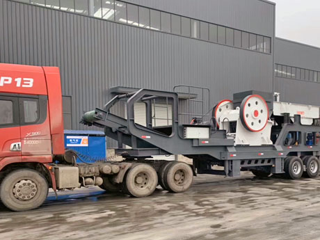 廣州白云區(qū)移動式建筑垃圾制砂機設(shè)備整機出站